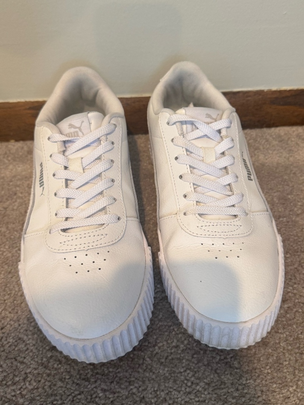 Puma Women's Carina Platform Sneakers – White – Size 8.5
